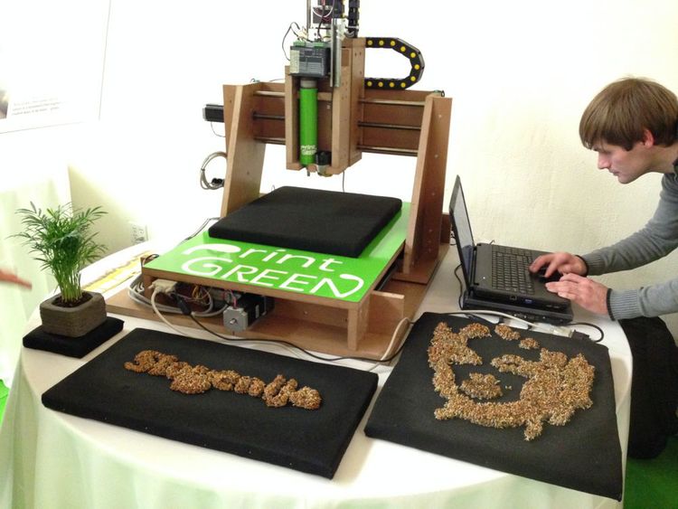 3D Printing Live Seeds ~ fabbaloo.com Print Green