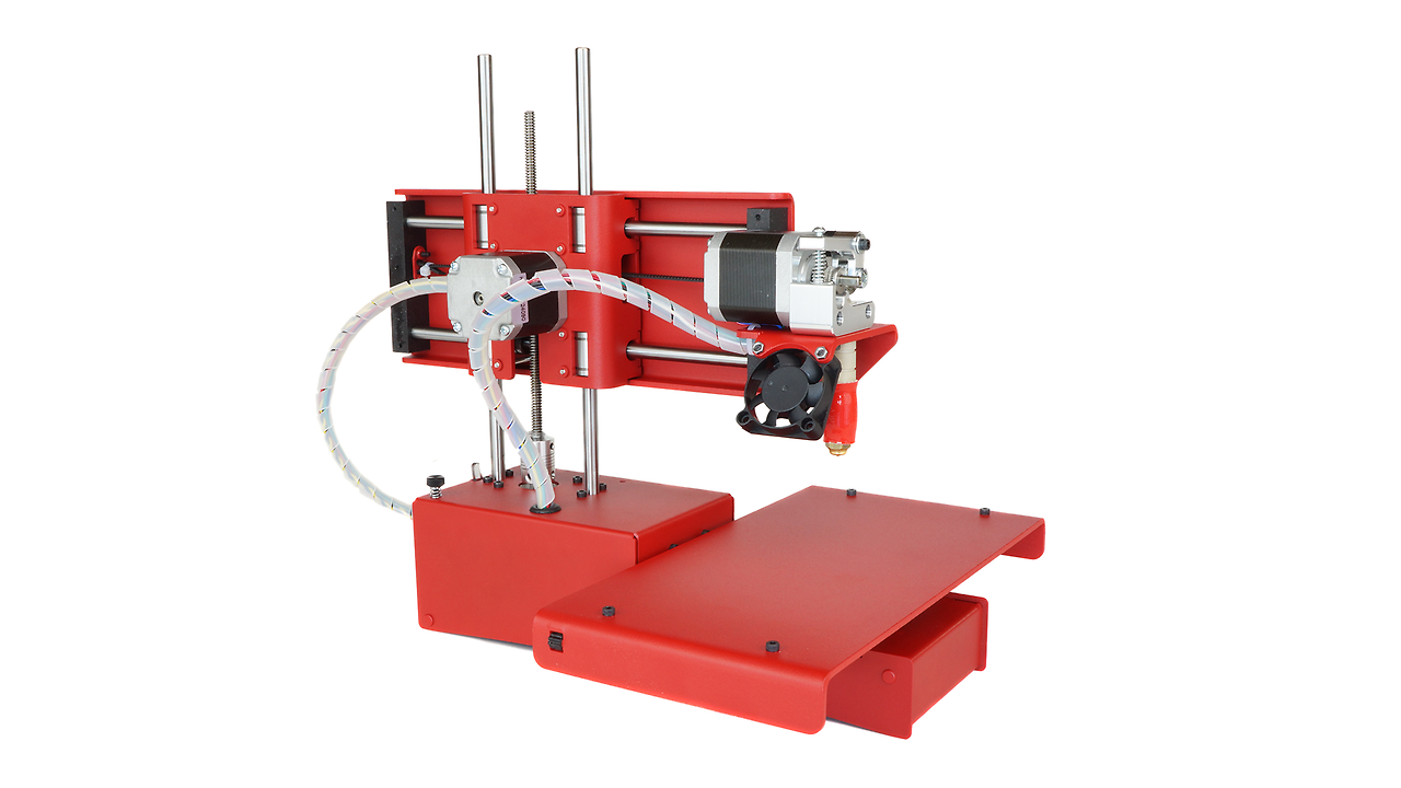 All-Metal Printrbot Simple Specs: Price: TBD Release Date: 2014 Build Volume: 6″ x 6″ x 6″ (150mm x 150mm x 150mm) Print Resolution: 100 Microns Filament: 1.75 PLA Hot End: 1.75 Ubis Hot End with 0.4mm Nozzle Construction: Steel and Aluminum Body Finish: Powder Coated Print Bed: Semi-Auto Leveling via Software Belt: GT2 Pulley: Aluminum Rods: 12mm Product Weight: 8 lbs Print Software: Compatible with Repetier Host and Pronterface More info: makezine.com  