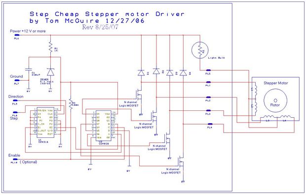 Picture of Easy to build CNC Mill Stepper Motor and Driver circuits