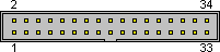 34 pin IDC male connector layout