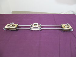 Photo of an assembled X axis