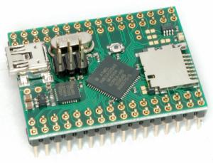 CrumbX128A3 - Atmel AVR ATxmega128A3U microcontroller module with USB UART, RS485, micro-sd-card, voltage regulator.