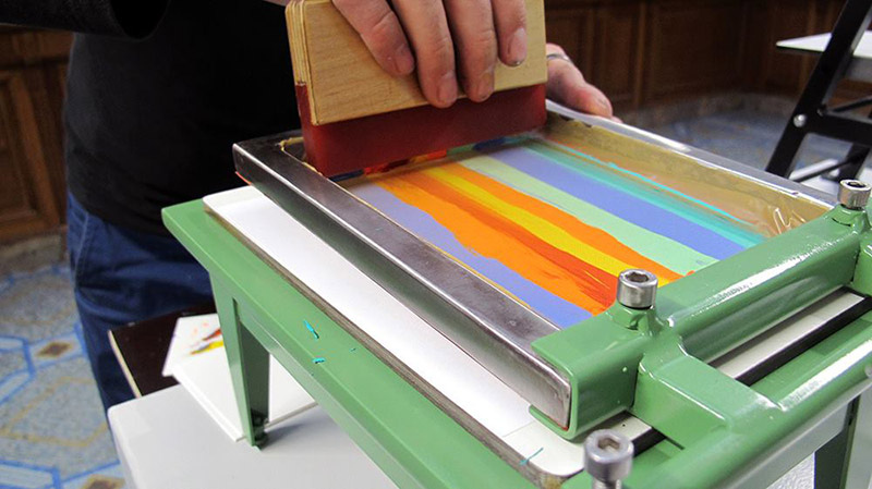 The Smallest Printing Company: Miniature Printing Presses For a Mobile Printing Studio screen printing printmaking letterpress 