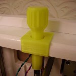 3D Printer Plastic Z Handle Fitted