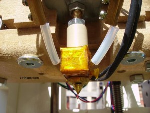 3D Printer Extruder Hot End Close Up