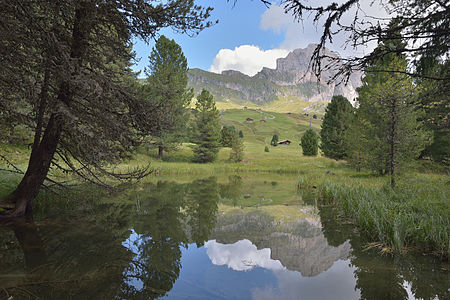Mountain lake in the Dolomites