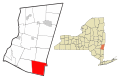 Columbia County New York incorporated areas Ancram highlighted.svg