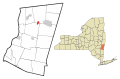 Columbia County New York incorporated areas Village of Chatham highlighted.svg
