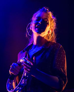 Valeska Steiner, singer of the singer-songwriter duo Boy live at the  Schlachthof Wiesbaden