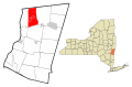 Columbia County New York incorporated areas Kinderhook highlighted.svg