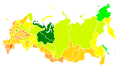 Russia GRP per capita 2008 US dollars (nominal).svg