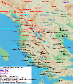 Map of ancient Epirus and environs (Pусский).svg