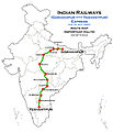 (Gorakhpur - Yesvantpur) (via Ayodhya) Express Route map.jpg