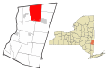 Columbia County New York incorporated areas Chatham highlighted.svg