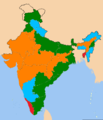 Indian state according to the party of their chief minister.png