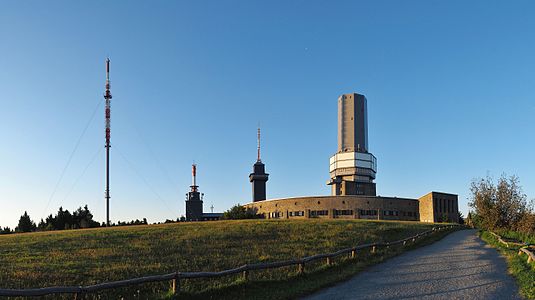 Buildings and towers on the Großer Feldberg, Taunus