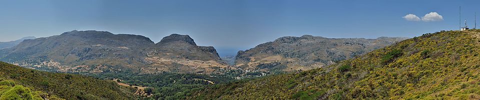 Crete: View at Libyan Sea and Kotsifou Gorge