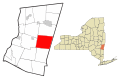 Columbia County New York incorporated areas Hillsdale highlighted.svg