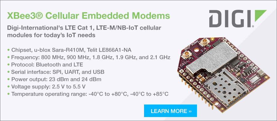 XBee3® Cellular Embedded Modems