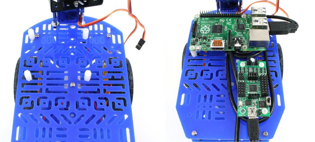 Attaching the new Model B+ Pi to the Chassis