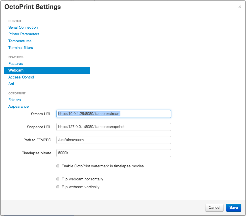 octoprint-webcam-setup
