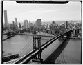 VIEW LOOKING TOWARDS MANHATTAN WITH BROOKLYN BRIDGE ON RIGHT - Manhattan Bridge, Spanning East River at Flatbush Avenue, between New York City and Brooklyn, New York, New York HAER NY,31-NEYO,164-1.tif