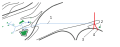 Airolo - connecting corridor numbered.svg