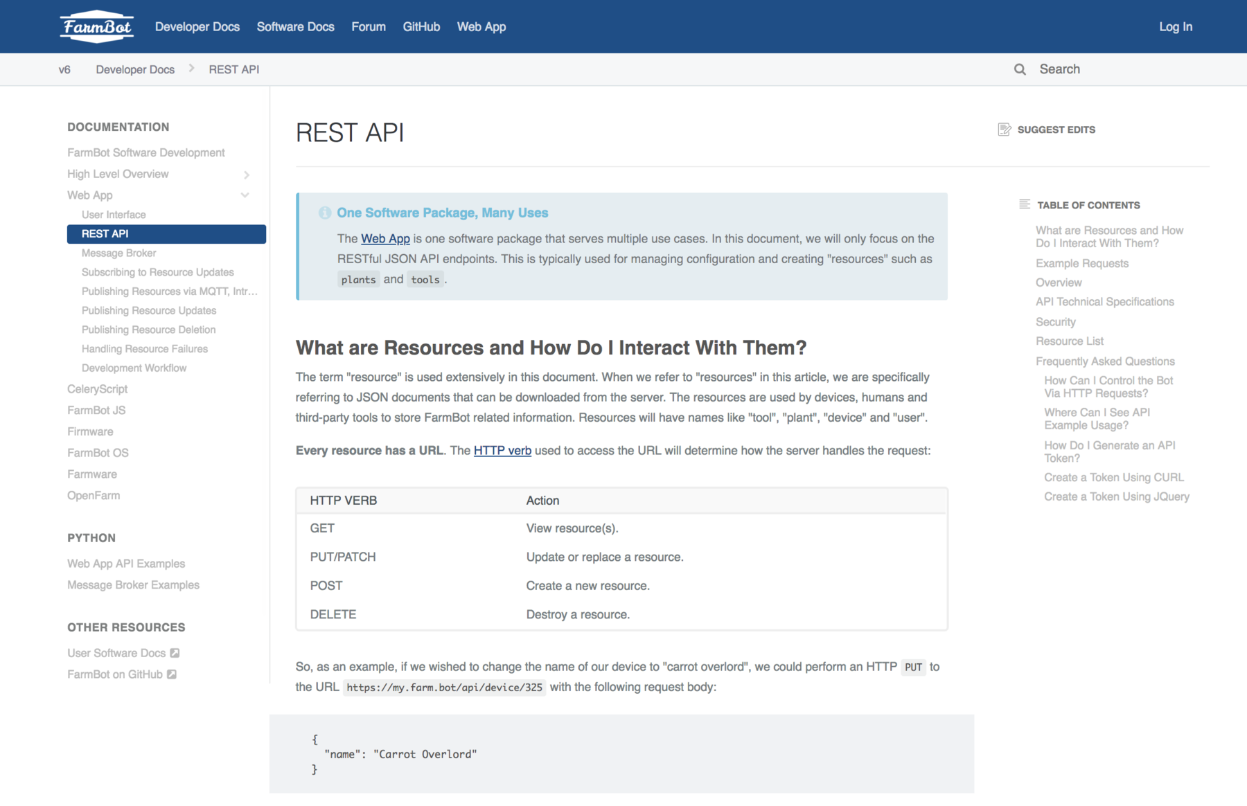 Introducing the FarmBot Developer Documentation Hub