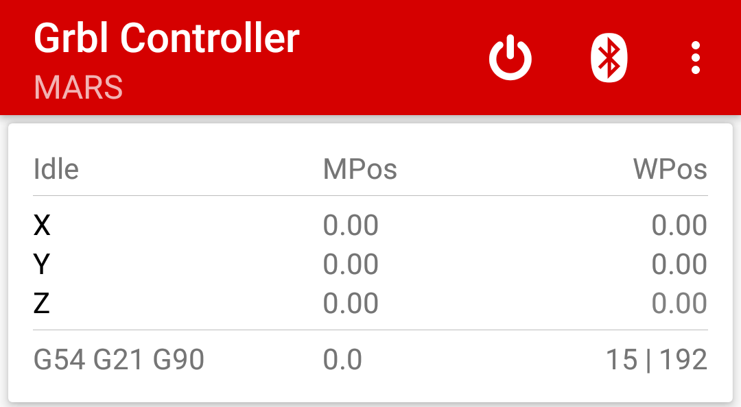 Machine Status Panel Information