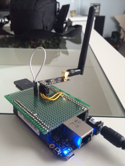 Beaglebone black with protoboard