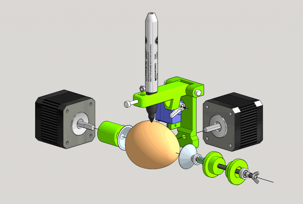Assembly diagram of the Sphere-O-bot 