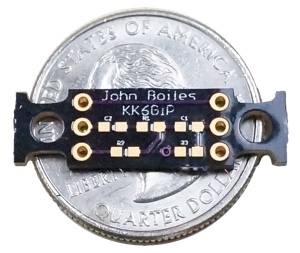 The PCB and a US quarter