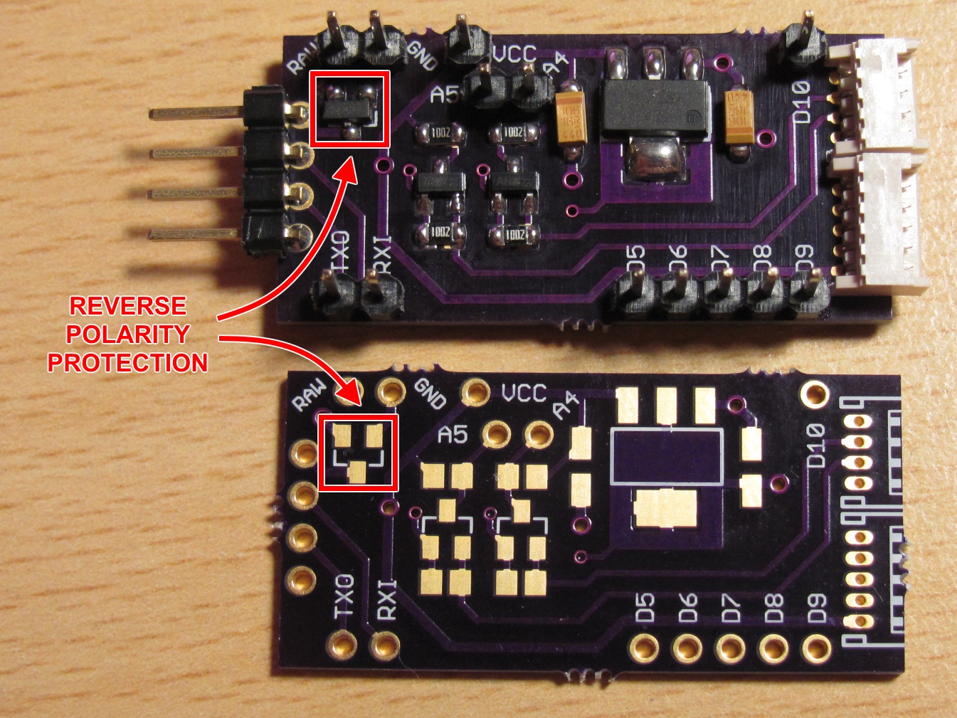 Reverse polarity protection