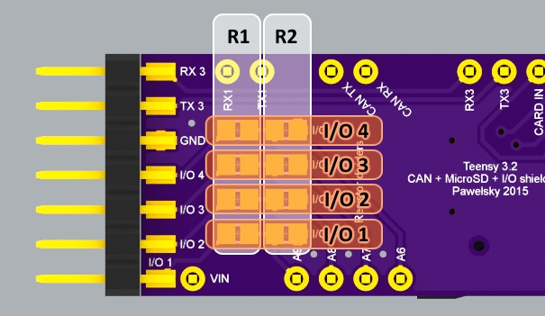 Resistor dividers soldering pads description
