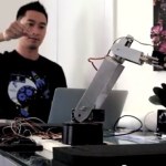 Building a robot arm that mimics your gestures.