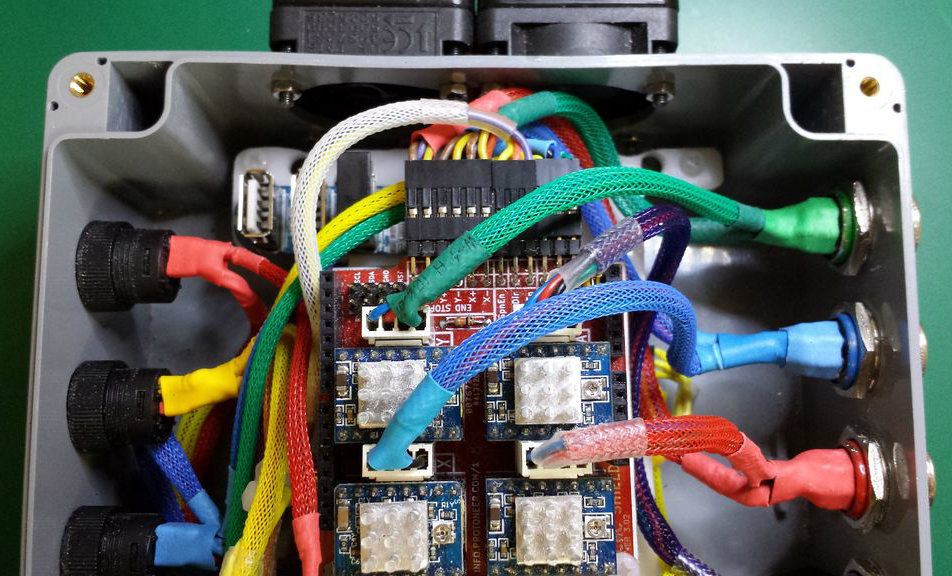 Arduino CNC Shield Raspberry Pi Enclosure- Nice cabling