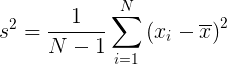 sample variance