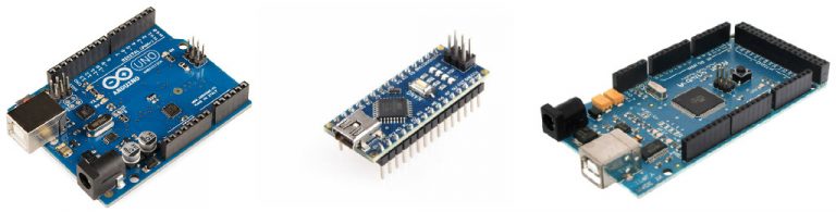 Various Arduino boards