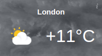 Responsive Weather Widget Temperature London
