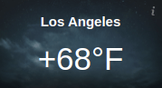 Responsive Weather Widget Temperature Los Angeles