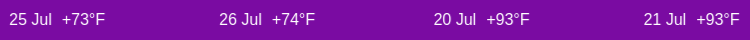 Responsive Weather Widget Violet