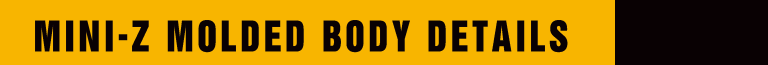 MINI-Z MOLDED BODY DETAILS