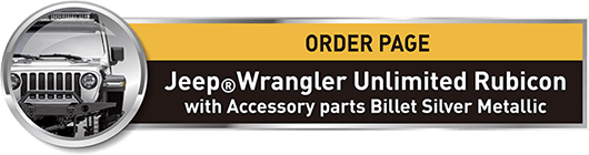 MINI-Z 4X4 Readyset Jeep(R) Wrangler Unlimited Rubicon with Accessory parts Billet Silver Metallic No.32528S-B