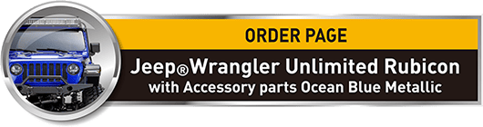 MINI-Z 4X4 Readyset Jeep(R) Wrangler Unlimited Rubicon with Accessory parts Ocean Blue Metallic No.32528MB