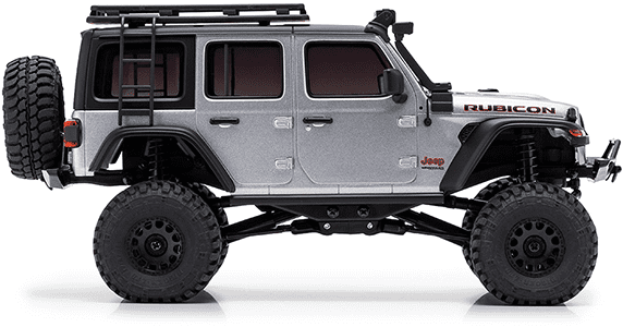 MINI-Z 4X4 Readyset Jeep(R) Wrangler Unlimited Rubicon with Accessory parts Billet Silver Metallic No.32528S-B