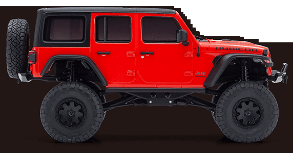 MINI-Z 4X4 Readyset Jeep(R) Wrangler Unlimited Rubicon Firecracker Red No.32521R-B