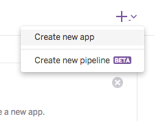 Image for 'Create New Heroku App'