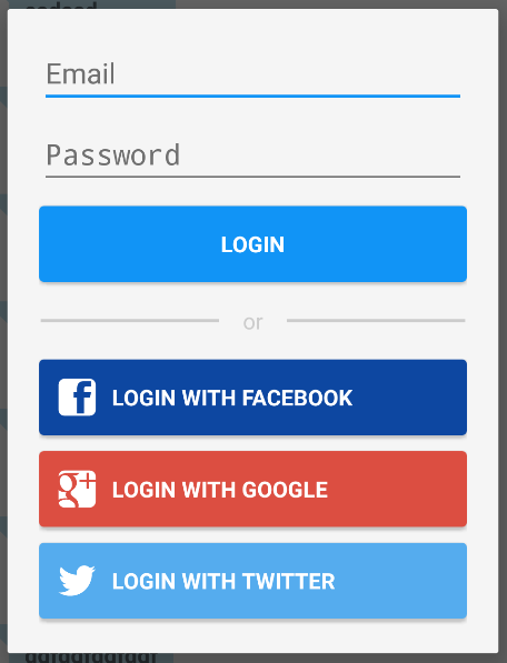 FirebaseUI Login Dialog