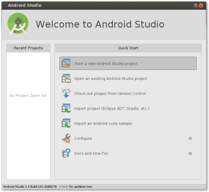 Welcome to Android Studio